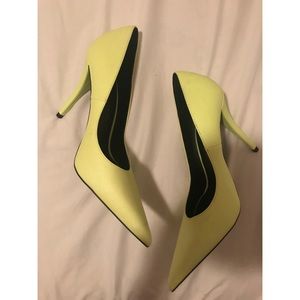 Neon green Zara heels